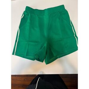Jodifl Los Angeles Kelly Green Athletic Piping High Waist Shorts Size S NWT